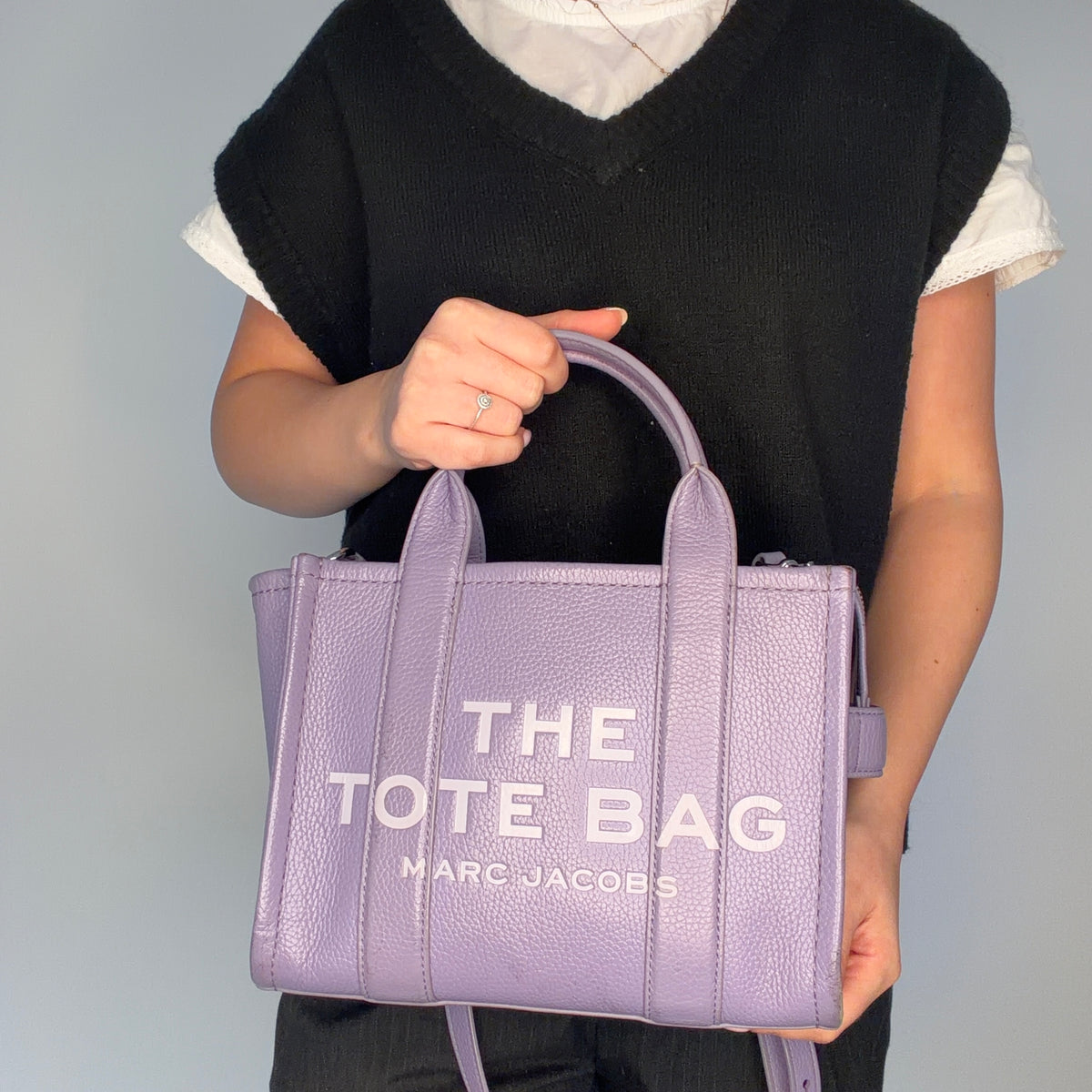Marc Jacobs The Tote Bag Small Lilac Full Grain Leather