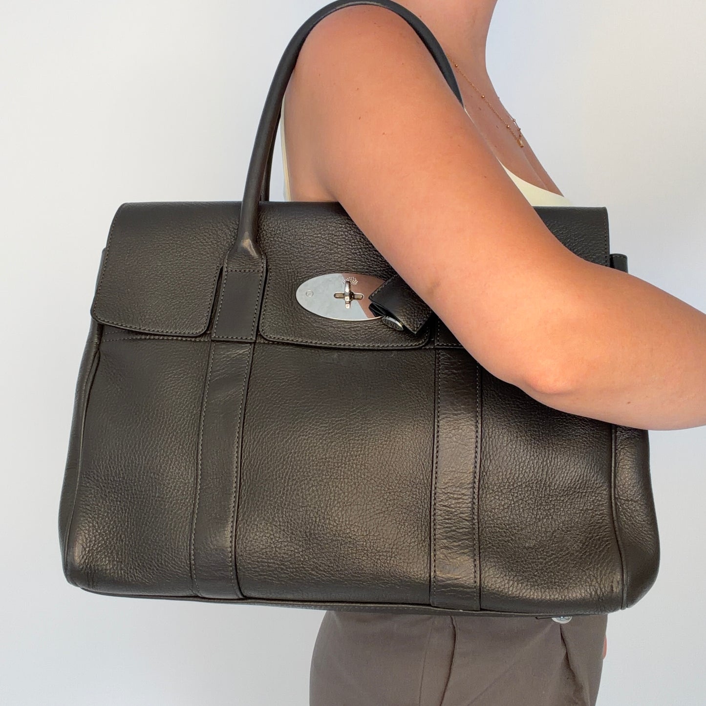 Mulberry Bayswater Grey SHW 2