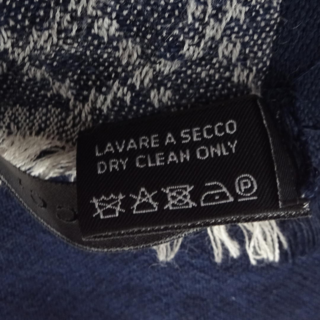 Gucci Wool & Silk Diamante Web Pattern Grey Shawl