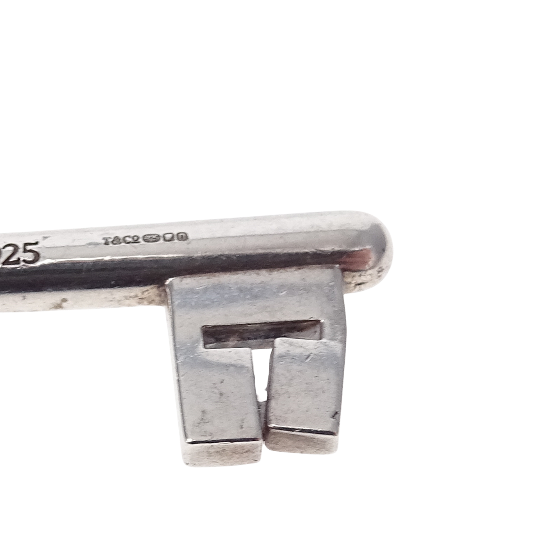 Tiffany Fleur De Lis Key Pendant Sterling Silver