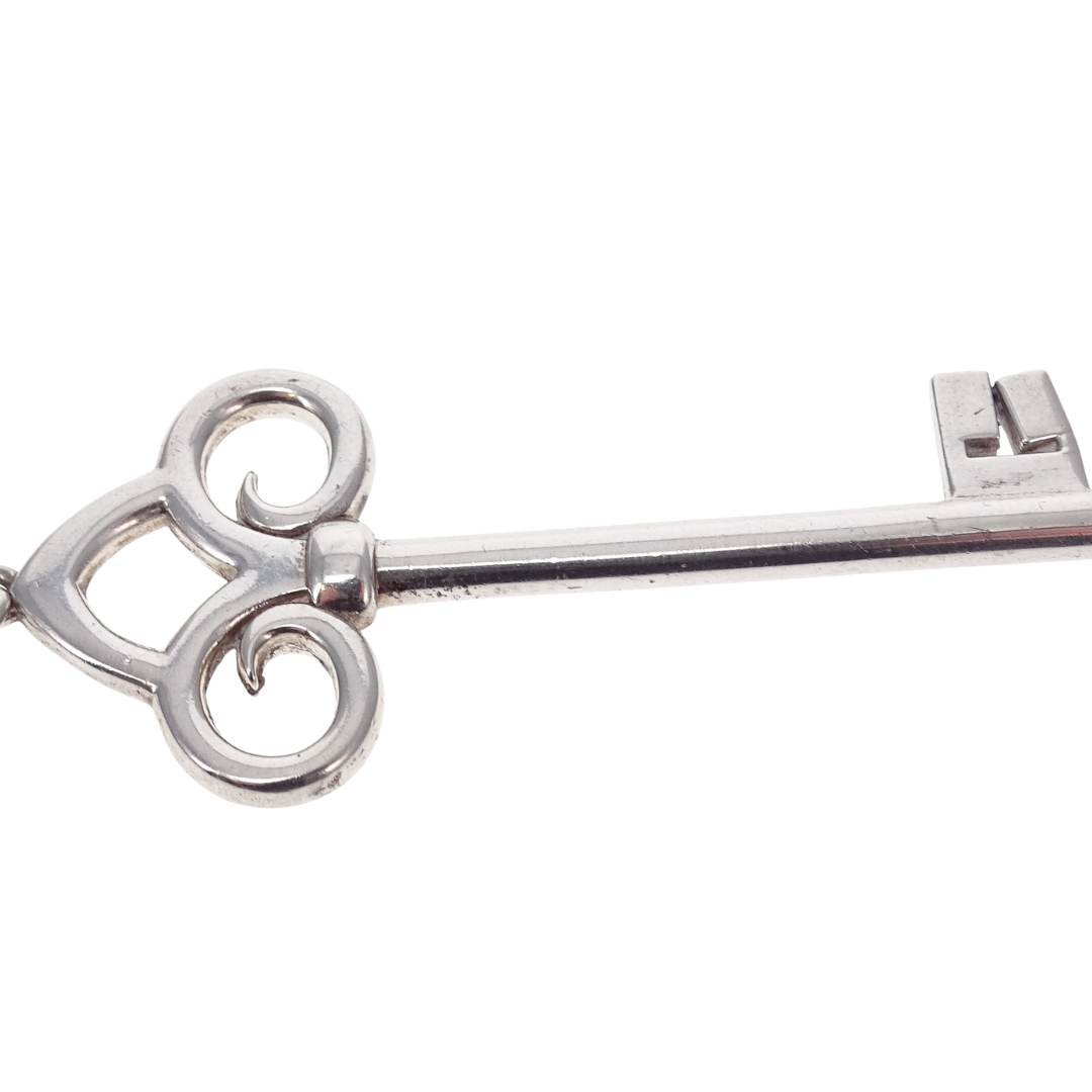 Tiffany Fleur De Lis Key Pendant Sterling Silver