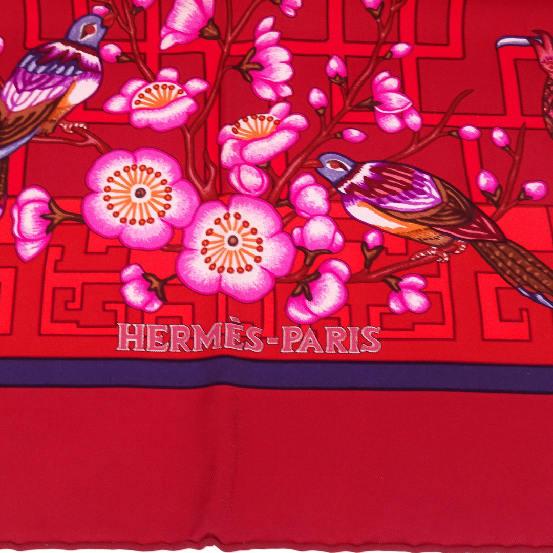 Hermes Turandot 90cm Silk Scarf Red