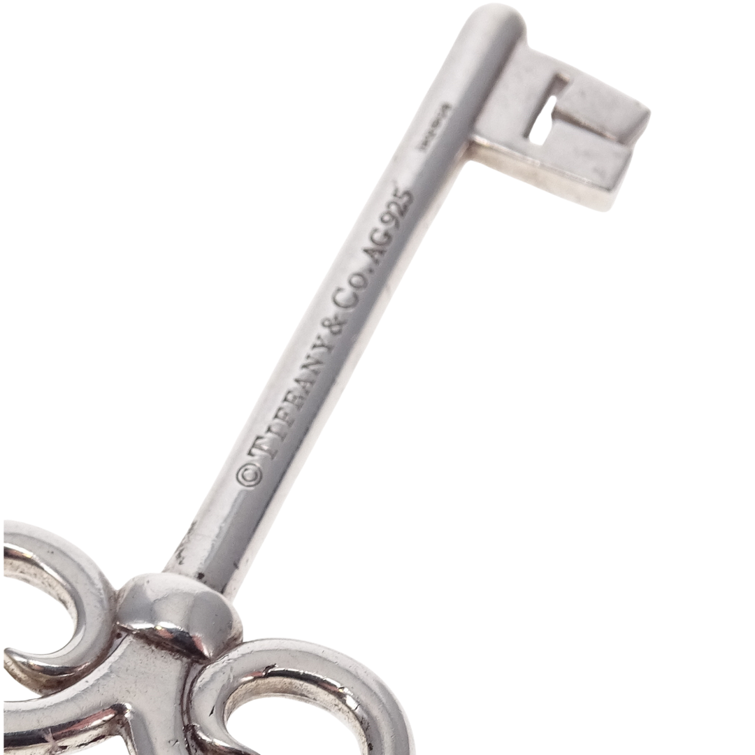 Tiffany Fleur De Lis Key Pendant Sterling Silver