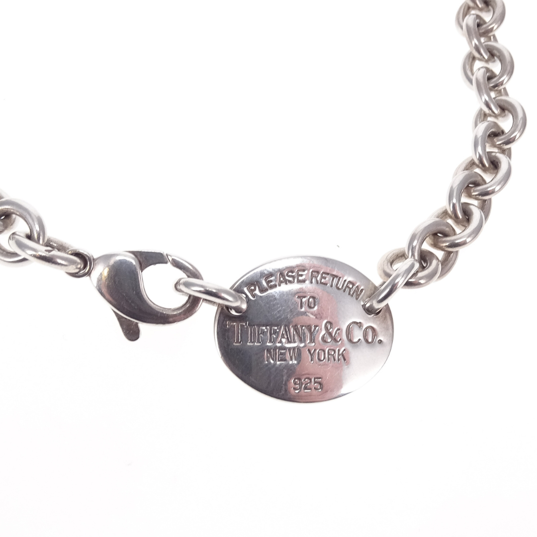 Tiffany & Co Oval RTT Tag Choker Sterling Silver