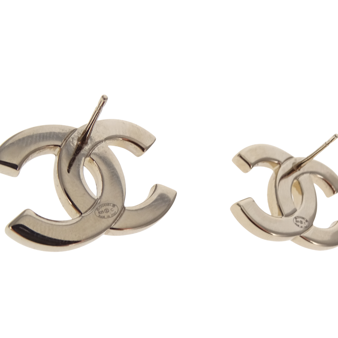 Chanel Earrings CC Large Goldtone, Black Enamel and Crystal 2025