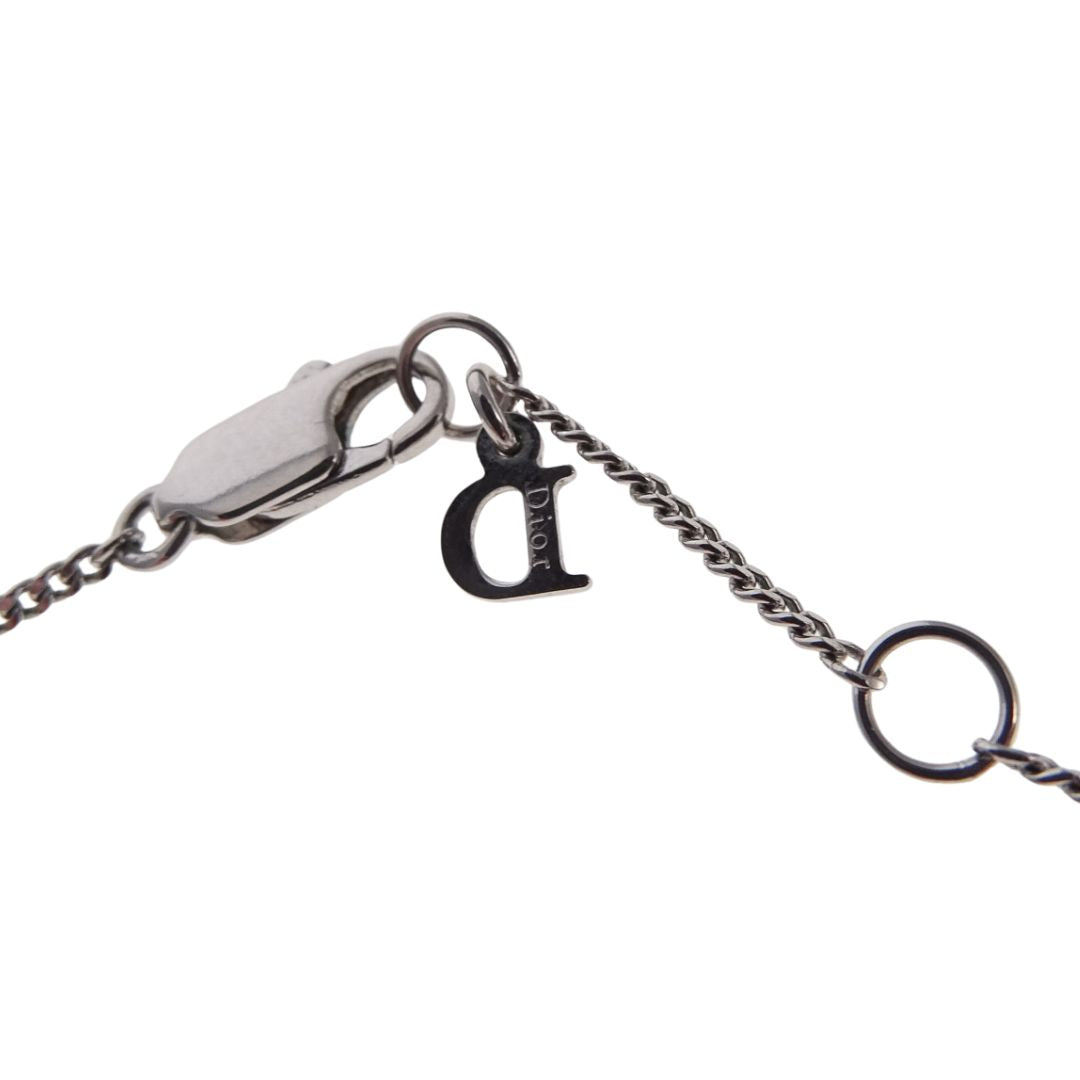 Dior Necklace Playing Card Strass Charm Pendant Vintage