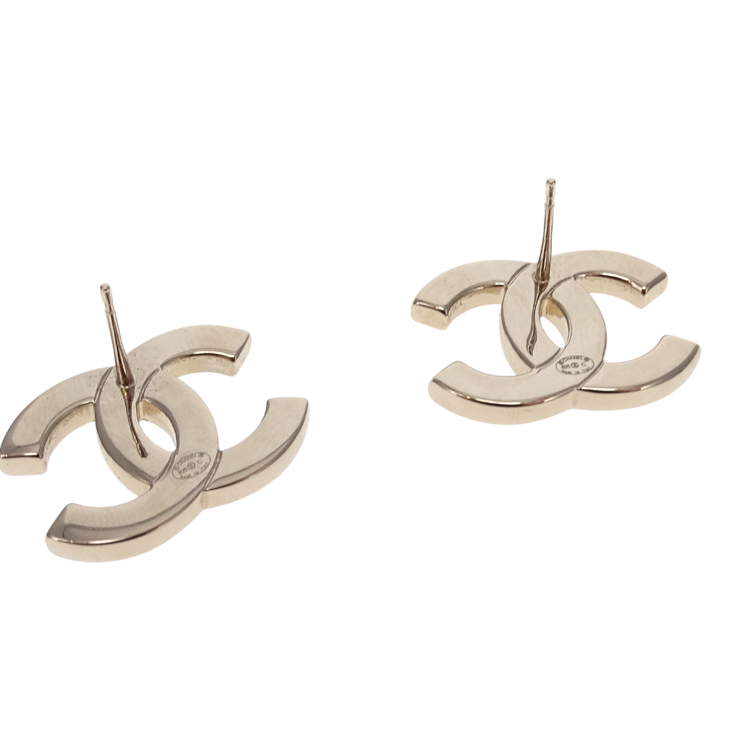 Chanel Earrings CC Large Goldtone, Black Enamel and Crystal 2025