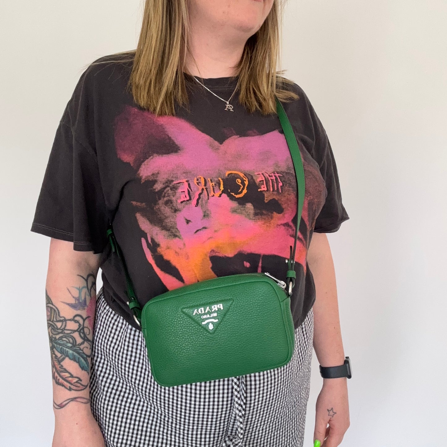 Prada Camera Bag Green Leather with 2 x Straps