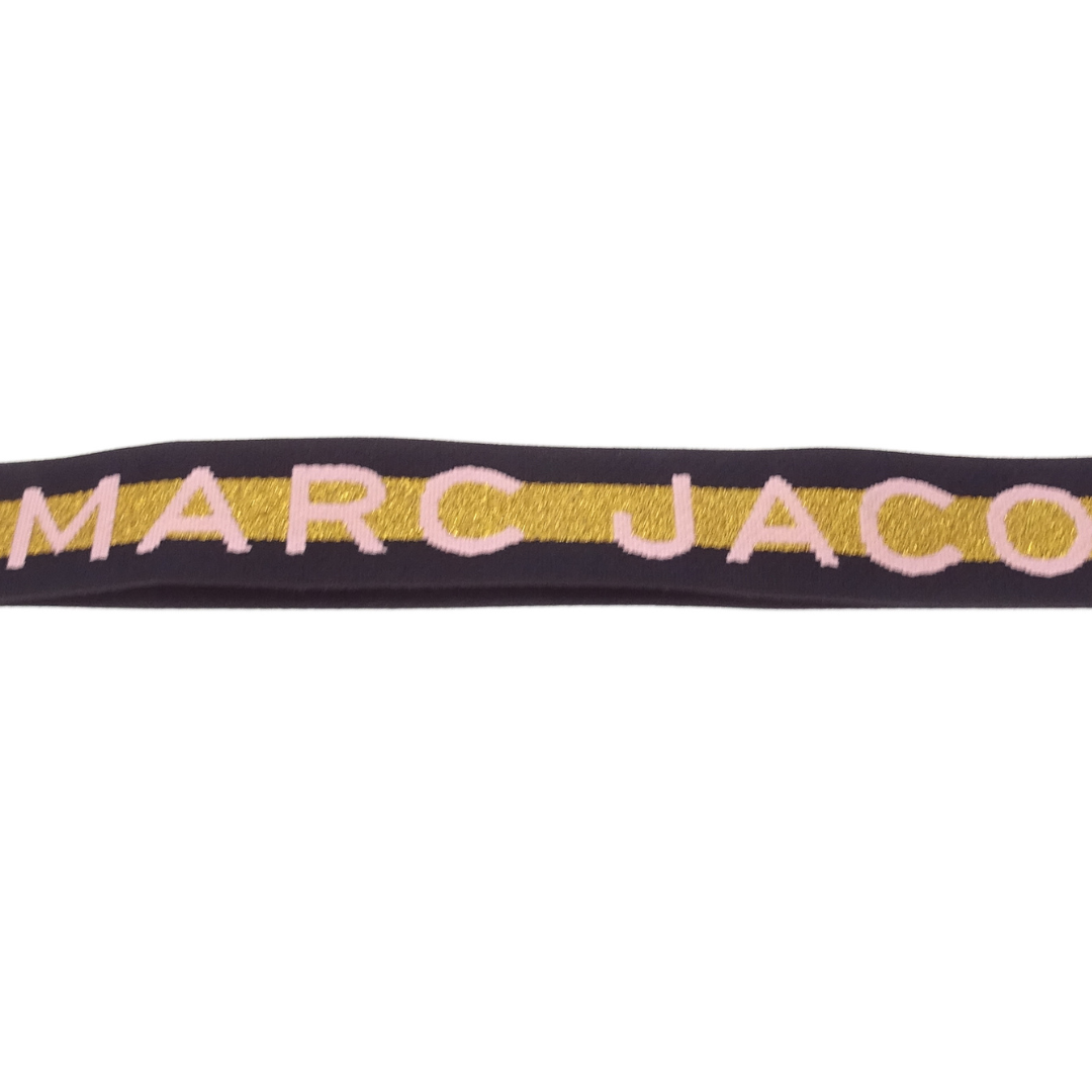 Marc Jacobs Logo Strap Black/Gold/Pink