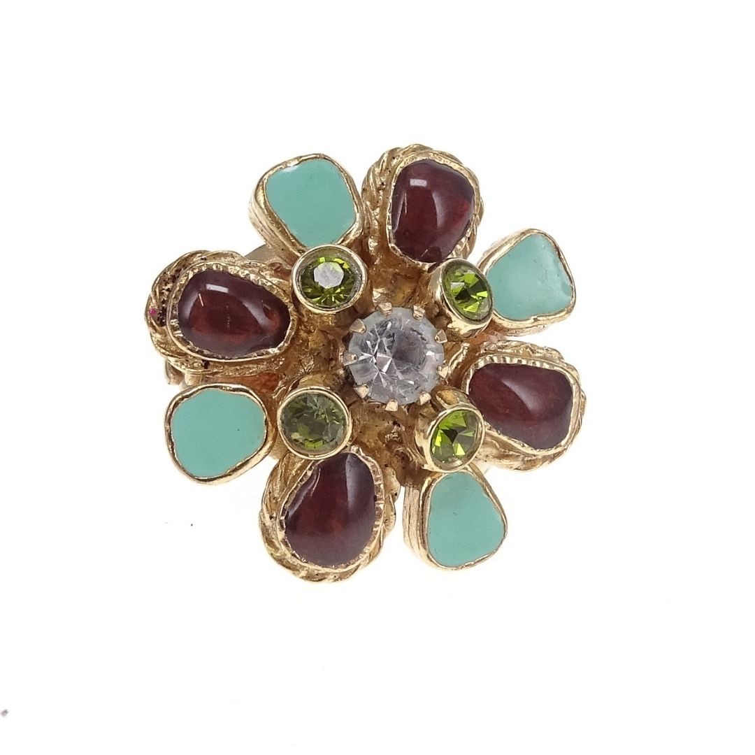 Chanel Rhinestone & Strass Ring 2005 Size 53