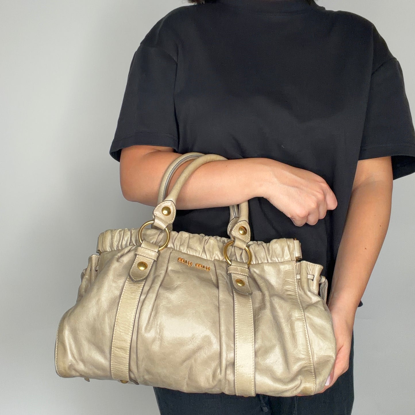 Miu Miu  2 way Bag Sage Green GHW