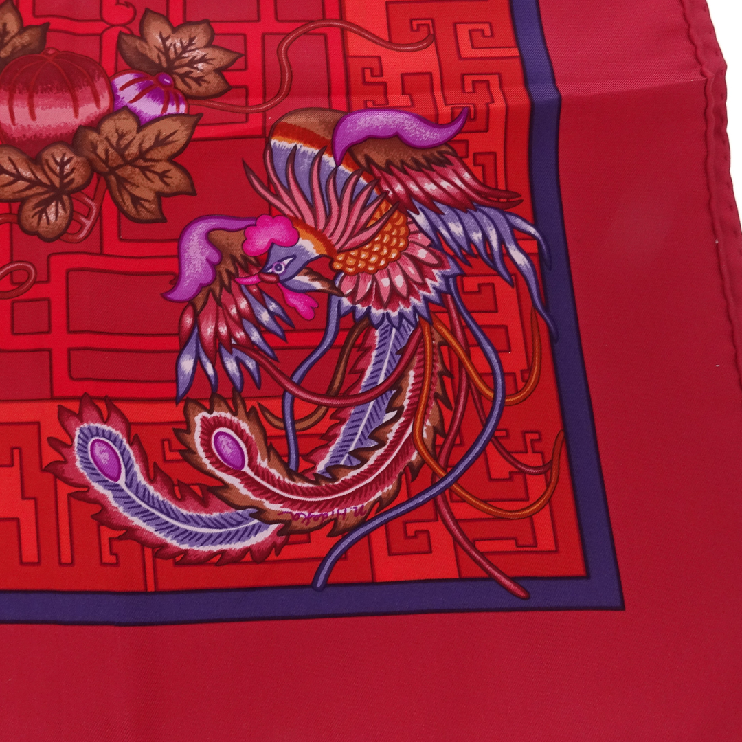 Hermes Turandot 90cm Silk Scarf Red