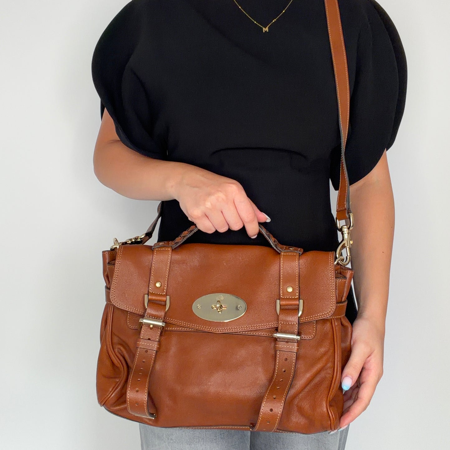 Mulberry Alexa Oak Polished Buffalo Leather GHW