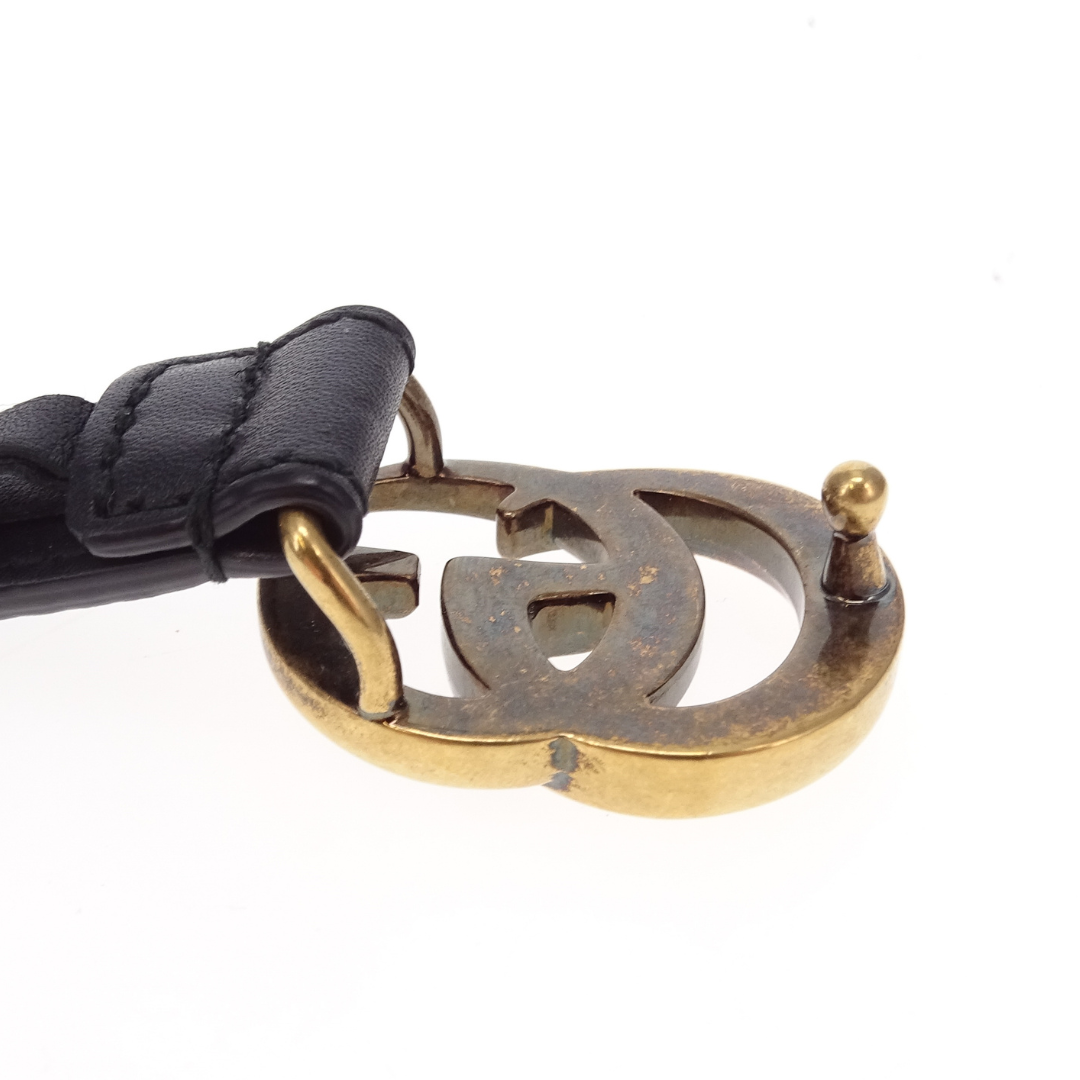 Gucci Belt GG Thin Black GHW 95cm