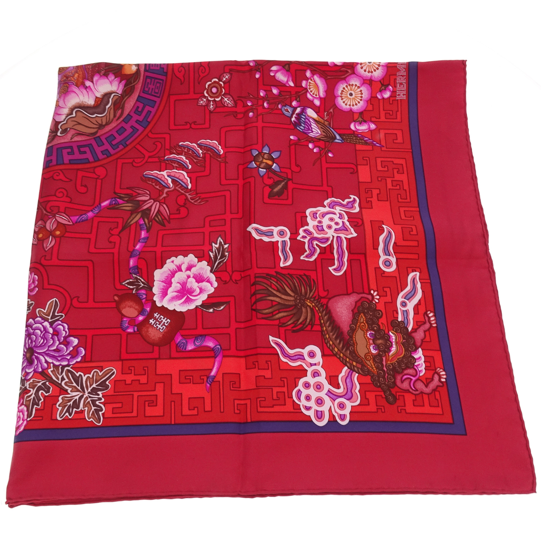 Hermes Turandot 90cm Silk Scarf Red