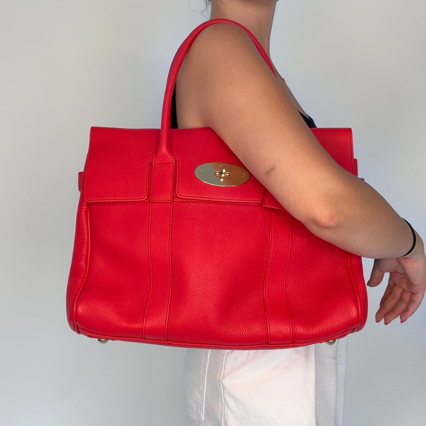 Mulberry Bayswater Red Classic Grain