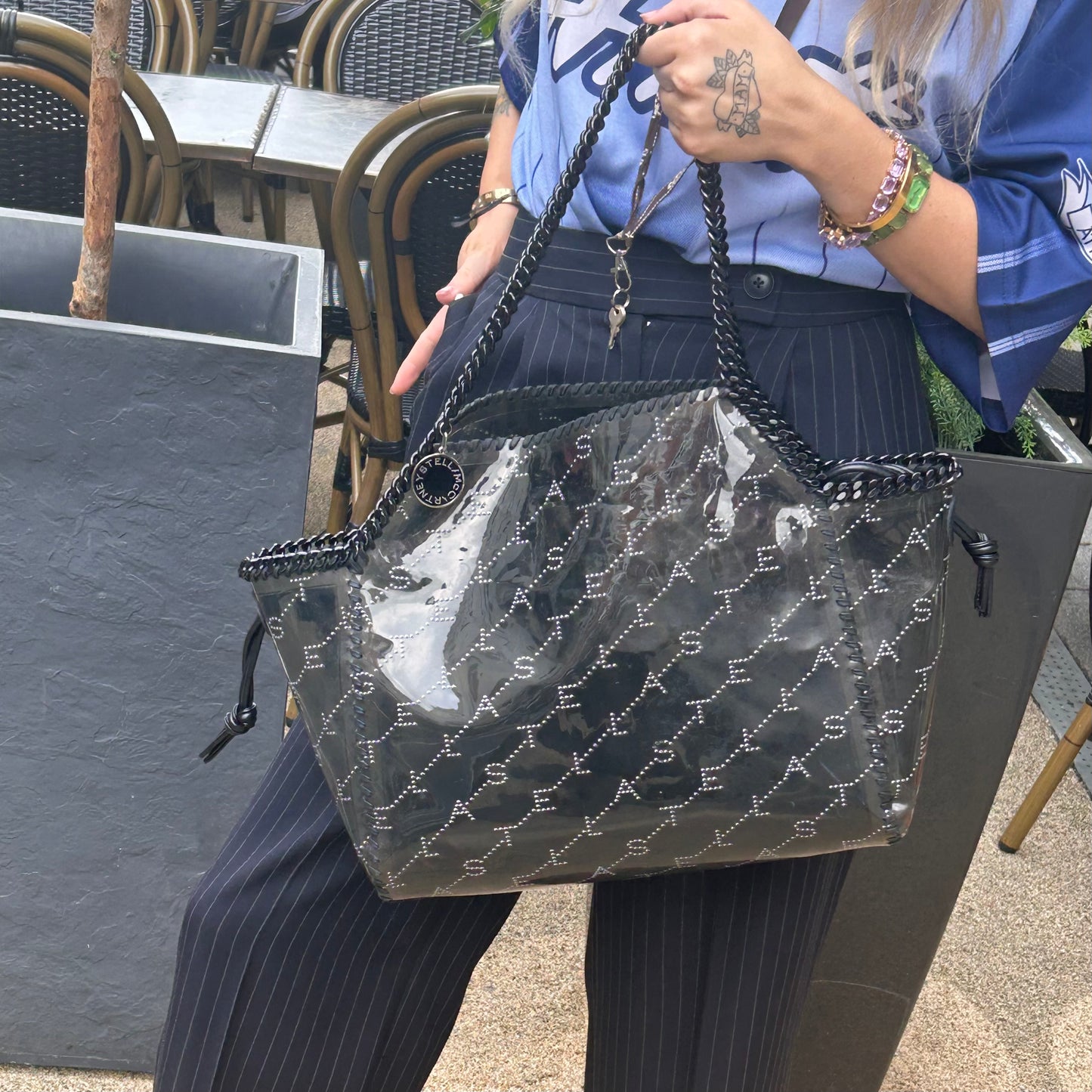 Stella McCartney Large Black Vinyl Falabella
