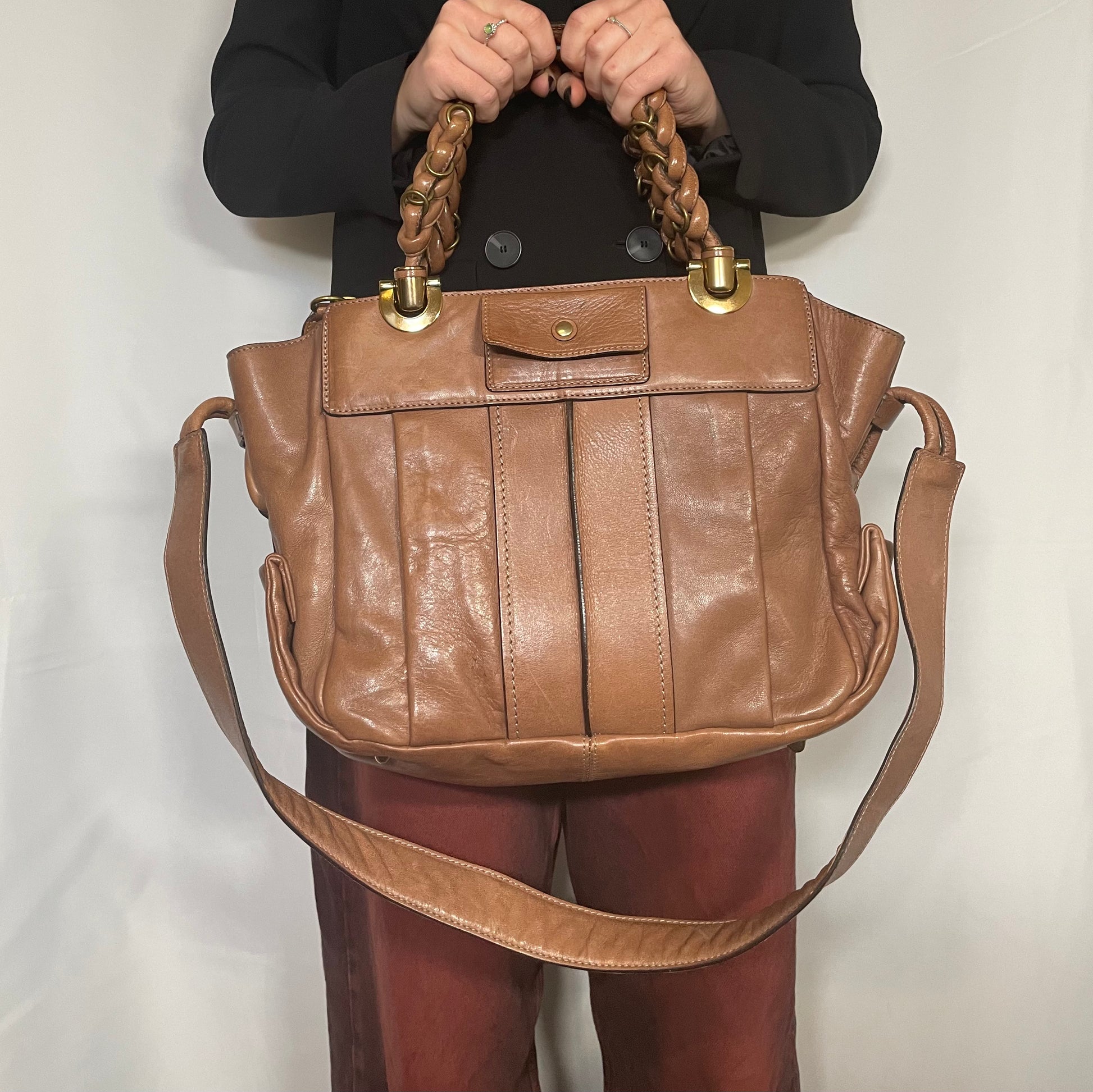 Chloe Heloise Shoulder Bag Camel Designer Exchange Ltd