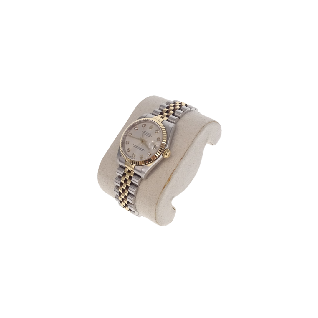 Rolex Steel and Yellow Gold Oyster Perpetual Datejust with Diamond Dot Dial 31mm