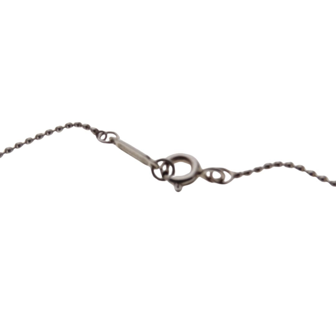 Tiffany & Co RTT Double Key Pendant on Beaded Chain Sterling Silver