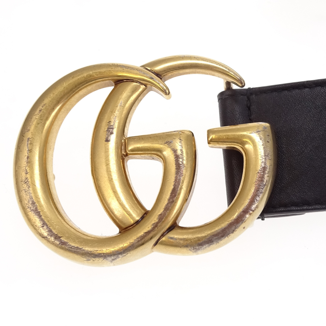 Gucci GG Belt 40mm Black GHW (size 80cm)