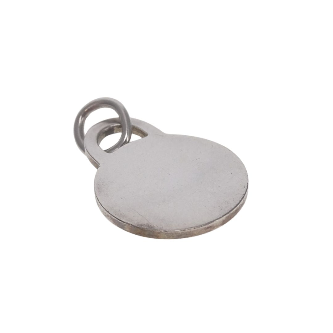 Tiffany & Co Round Plain Tag charm Sterling Silver