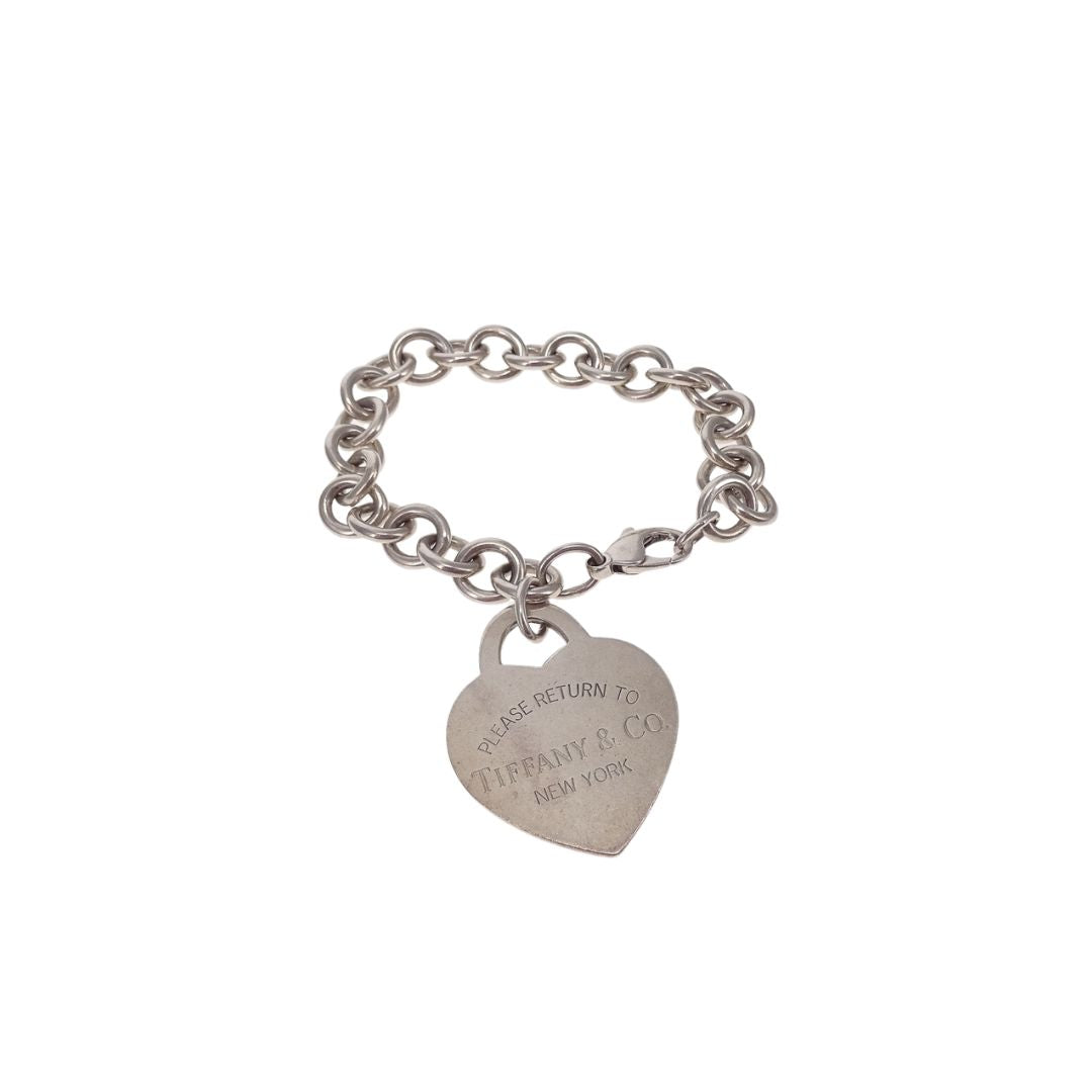Tiffany & Co Large RTT Heart Tag Bracelet Sterling Silver