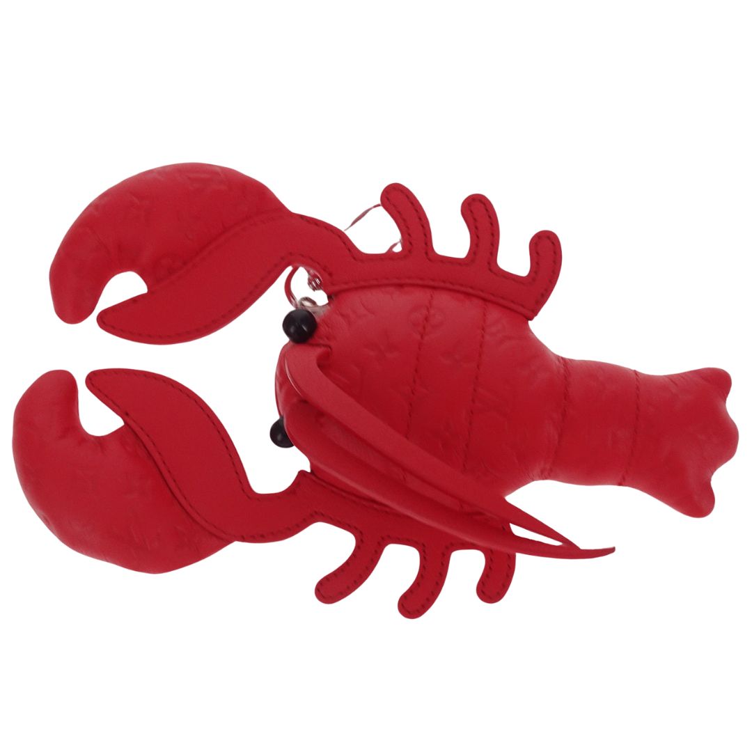 Louis Vuitton Lobster Bag Charm Red Mono Leather
