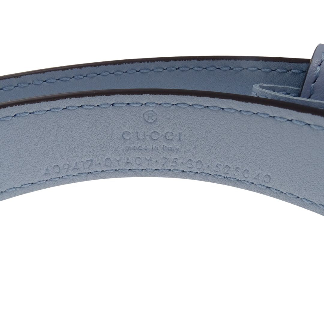 Gucci Belt Thin Baby Blue SHW 75cm