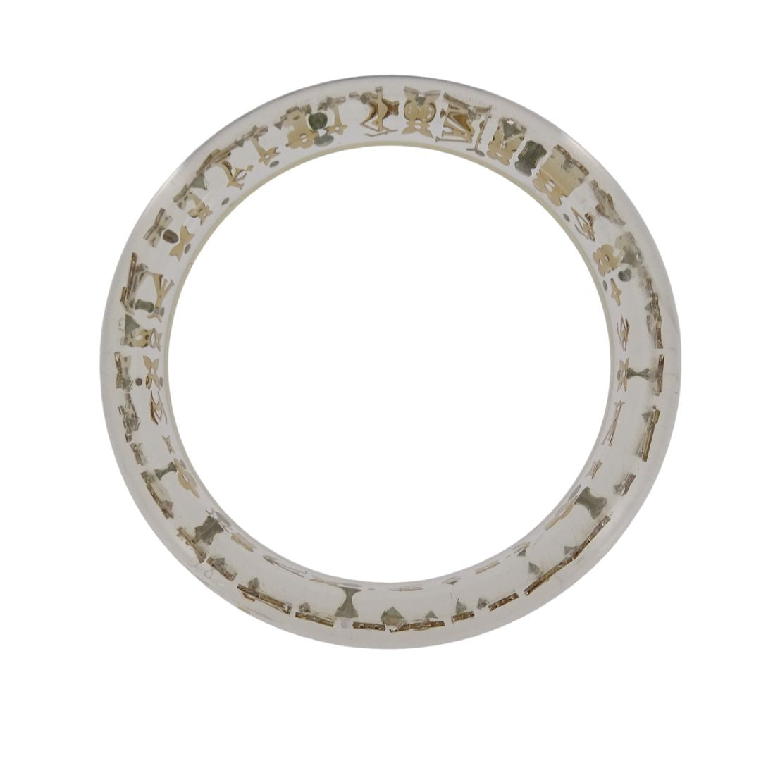 Louis Vuitton Monogram Inclusion Bangle Clear Resin/Gold (S)