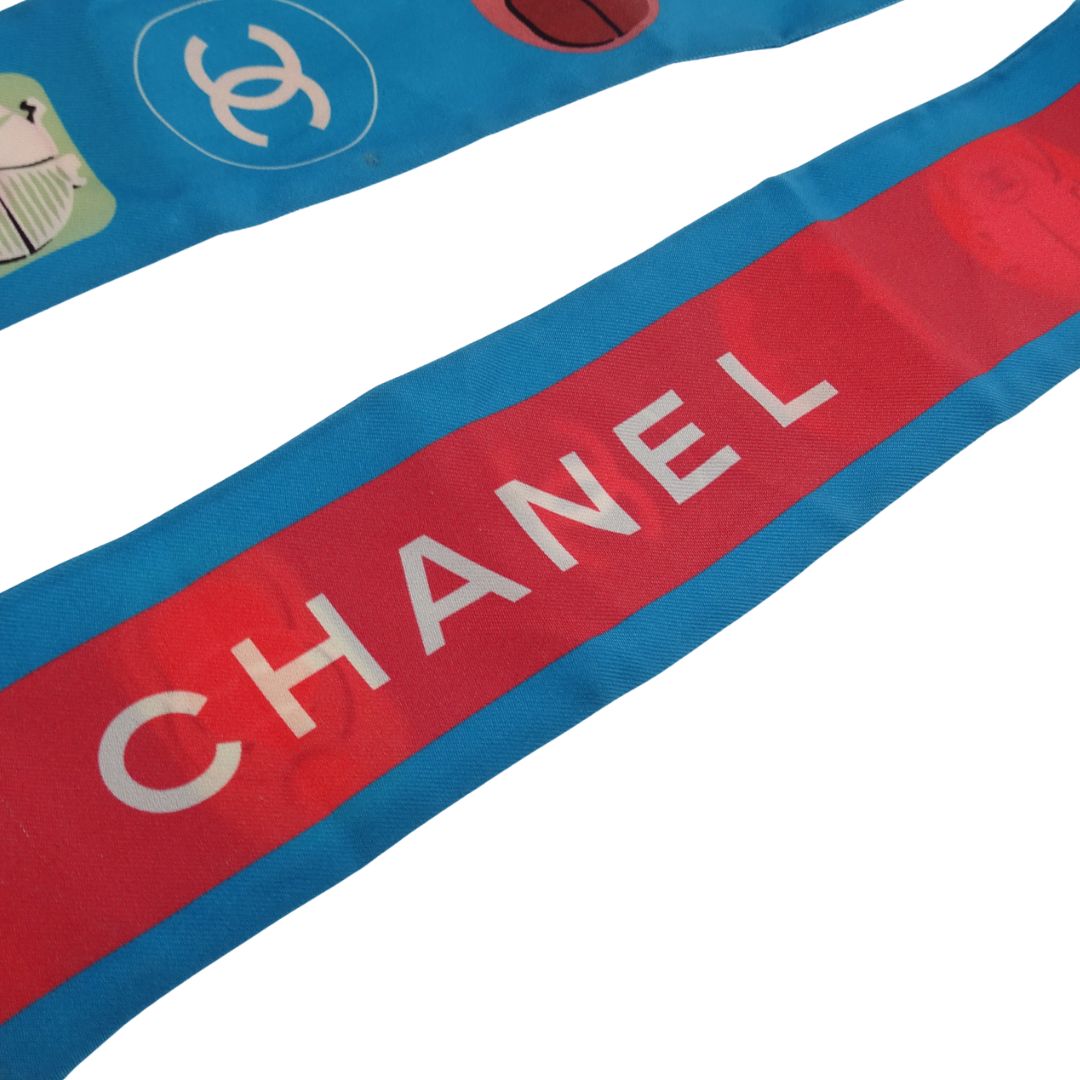 Chanel Long Silk Bugs Twilly