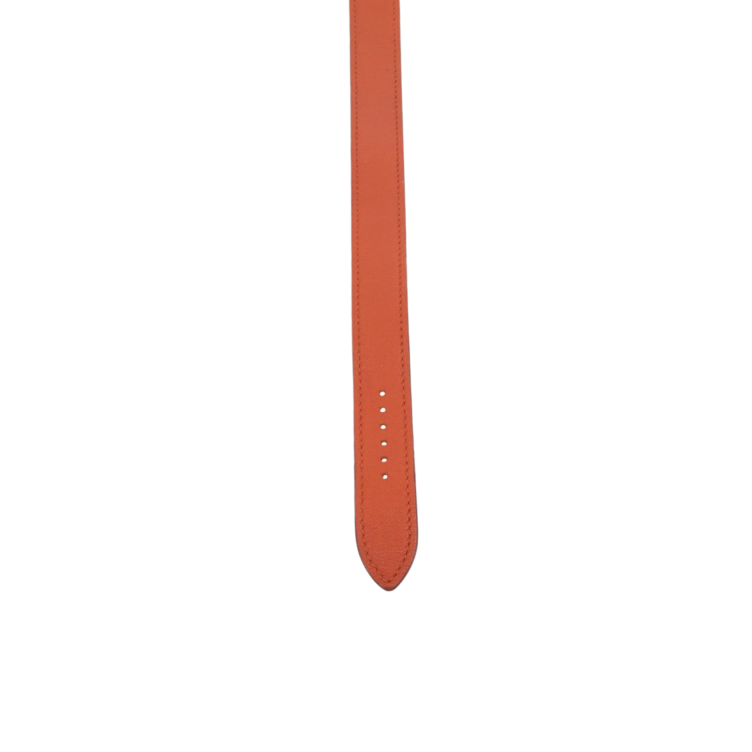 Hermes Cape Cod Watch With Orange & Etoupe Extra Strap Small Model 31mm