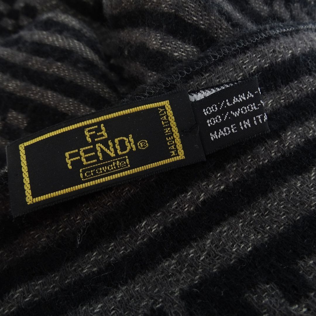 Fendi Scarf Logo Grey 100% Wool
