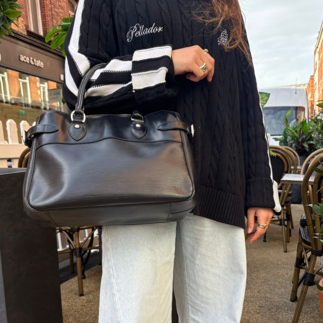Louis Vuitton Black Epi Passy MM