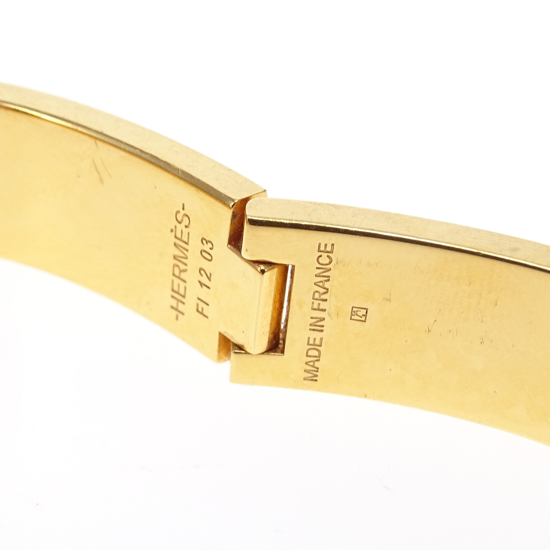 Hermes Clic H Gold and Marron Glace Enamel