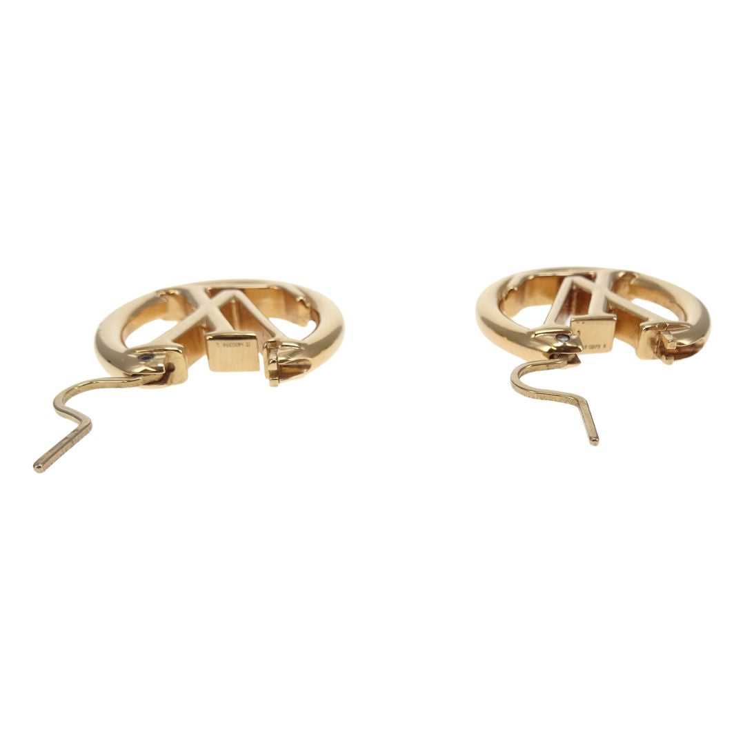 Louis Vuitton Louise PM Hoop Earrings Goldtone