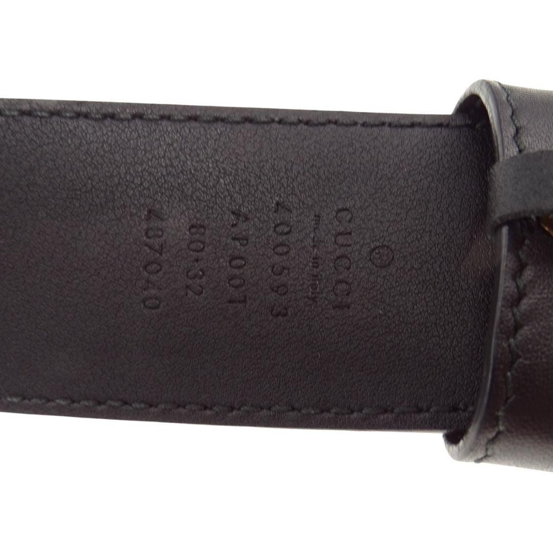 Gucci GG Belt 40mm Black GHW (size 80cm)
