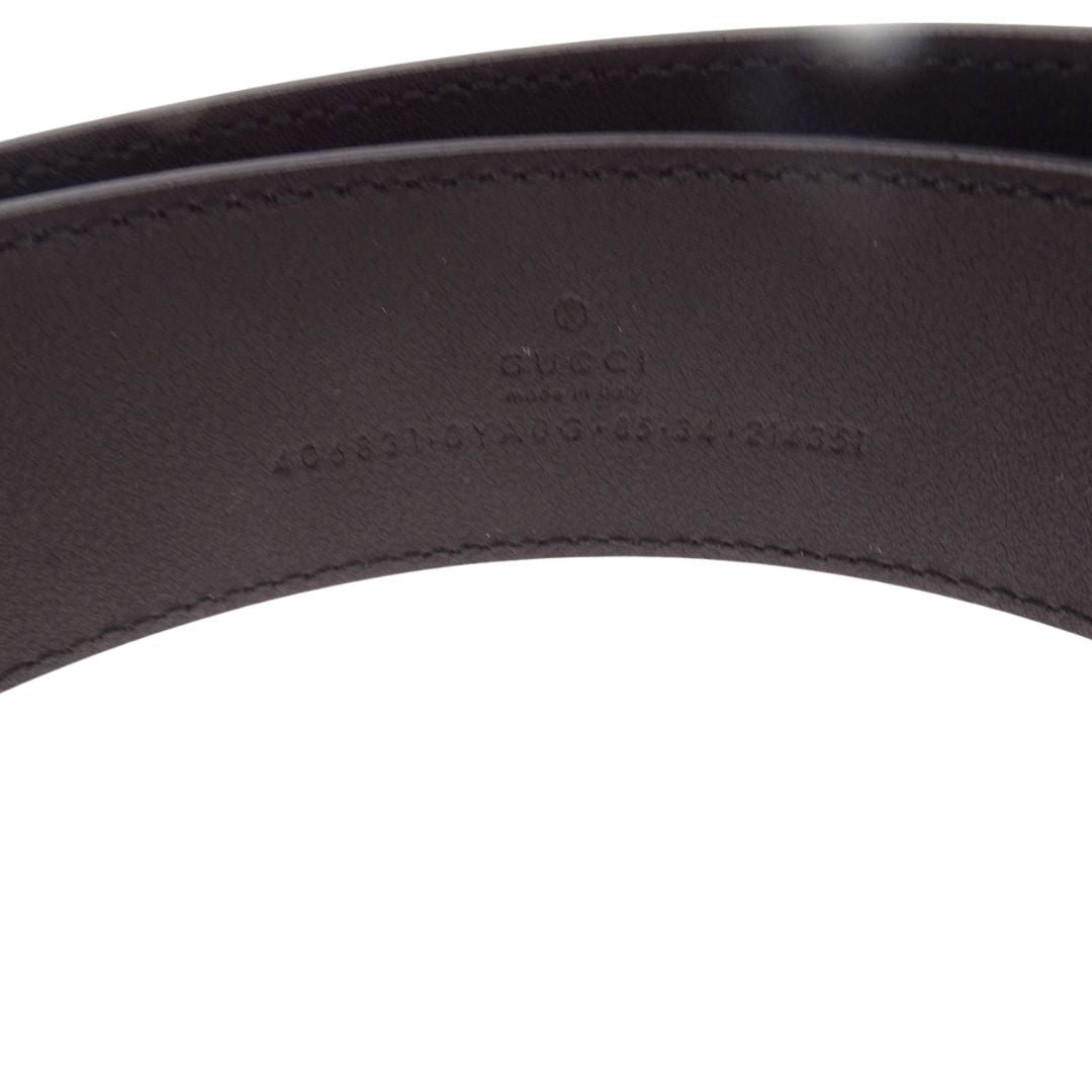 Gucci Marmont GG Wide Leather Belt Black 85/34