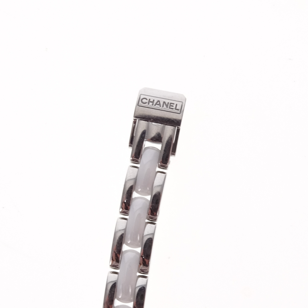 Chanel Première Ceramic Watch Steel and White Ceramic with Diamond Surround Face