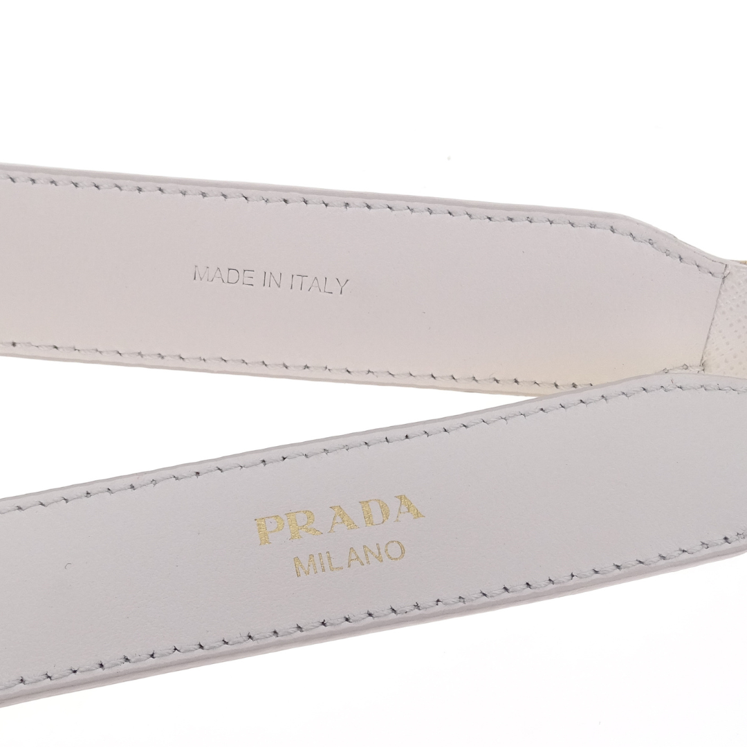 Prada Strap White Leather and Crystal GHW
