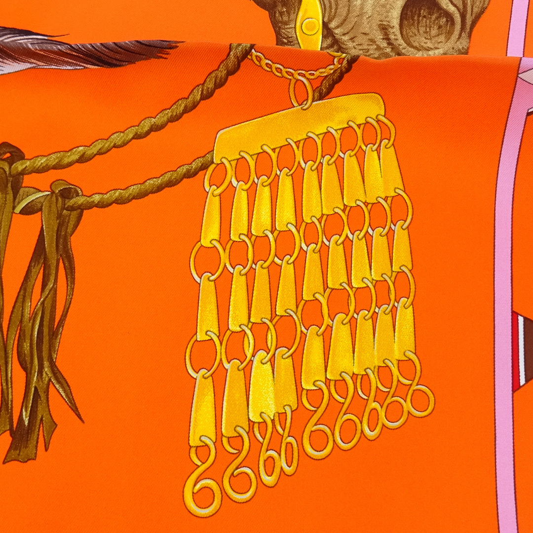 Hermes Apparat des Plaines 90cm Scarf 100% Silk