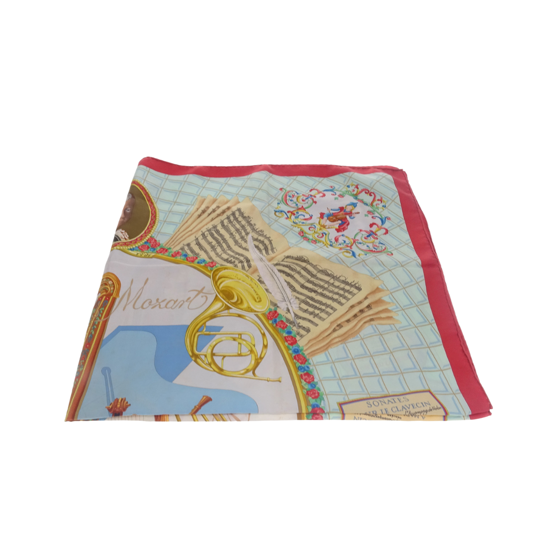 Hermes 100% Silk Wolfgang Amadeus Mozart 90cm Scarf