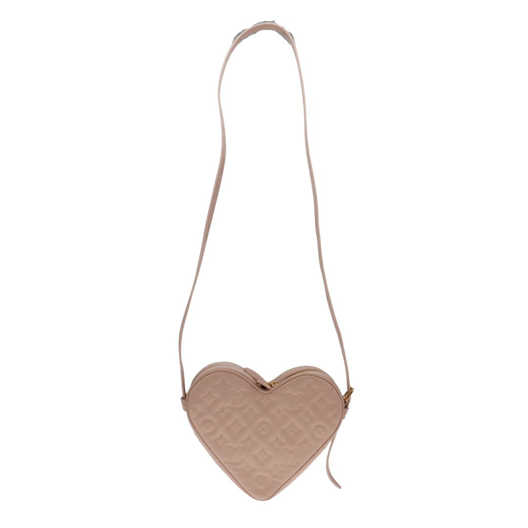 Louis Vuitton Dragée Light Pink Monogram Empreinte Fall In Love Sac Coeur (NFID)