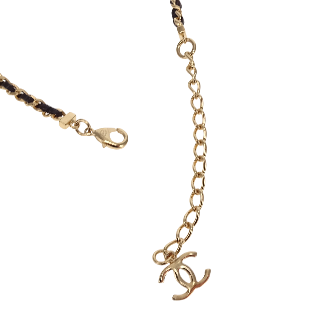 Chanel Leather Woven GHW CC Choker 2026