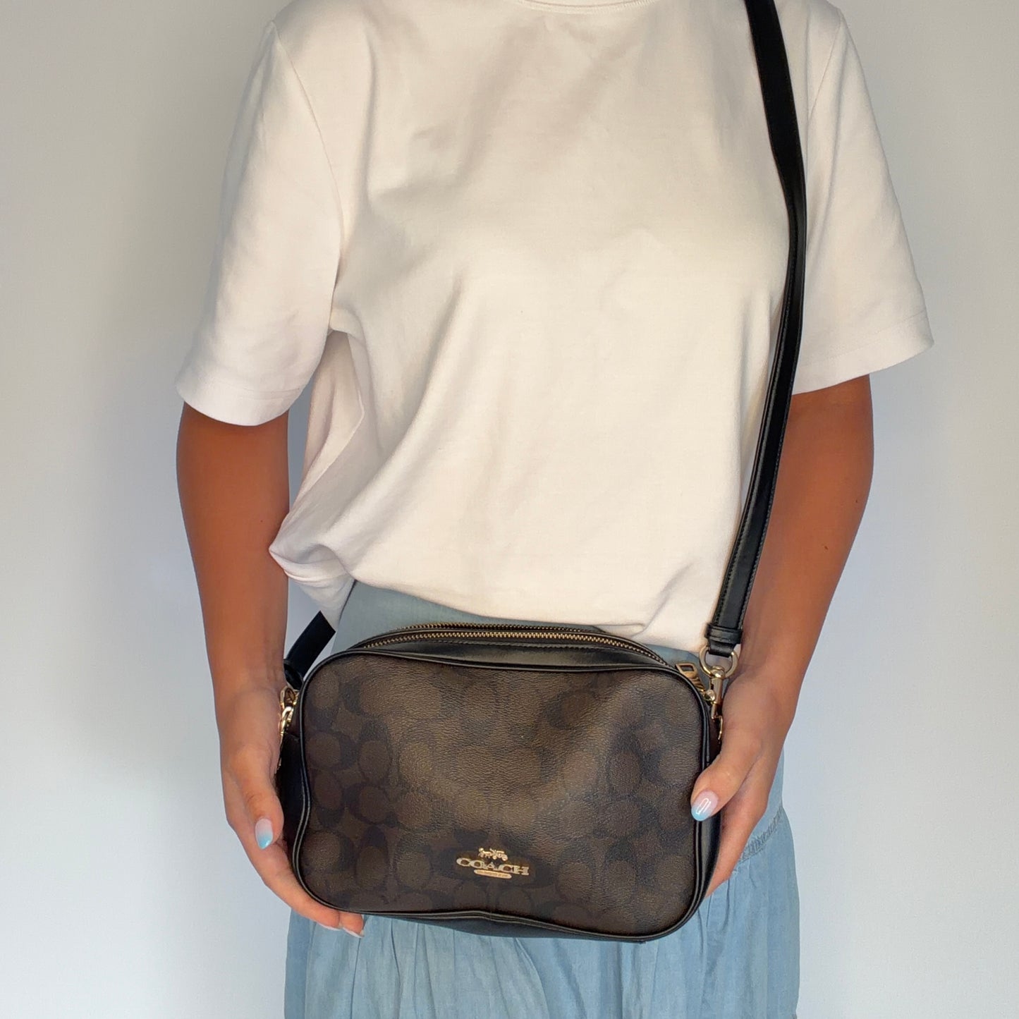 Coach Jes Crossbody Signature Brown