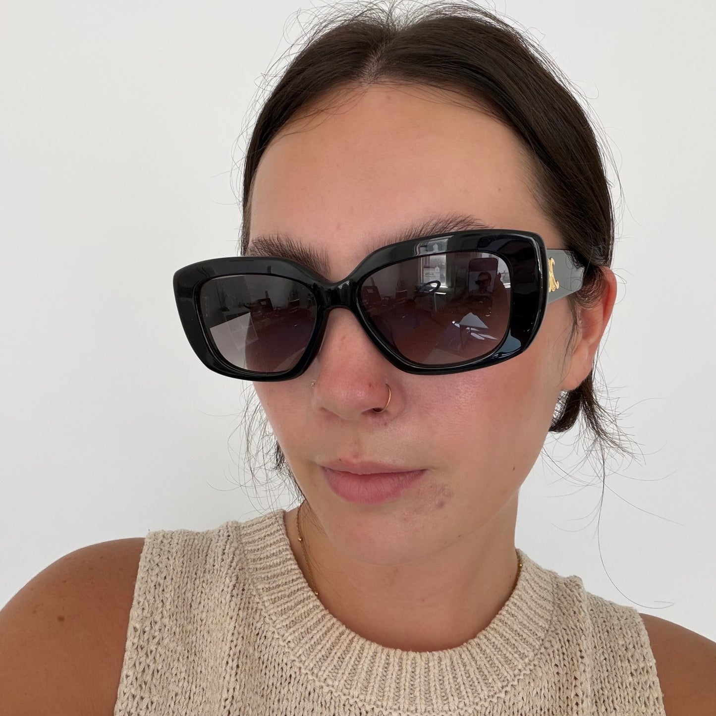 Celine Sunglasses Triomphe CL40216U Black