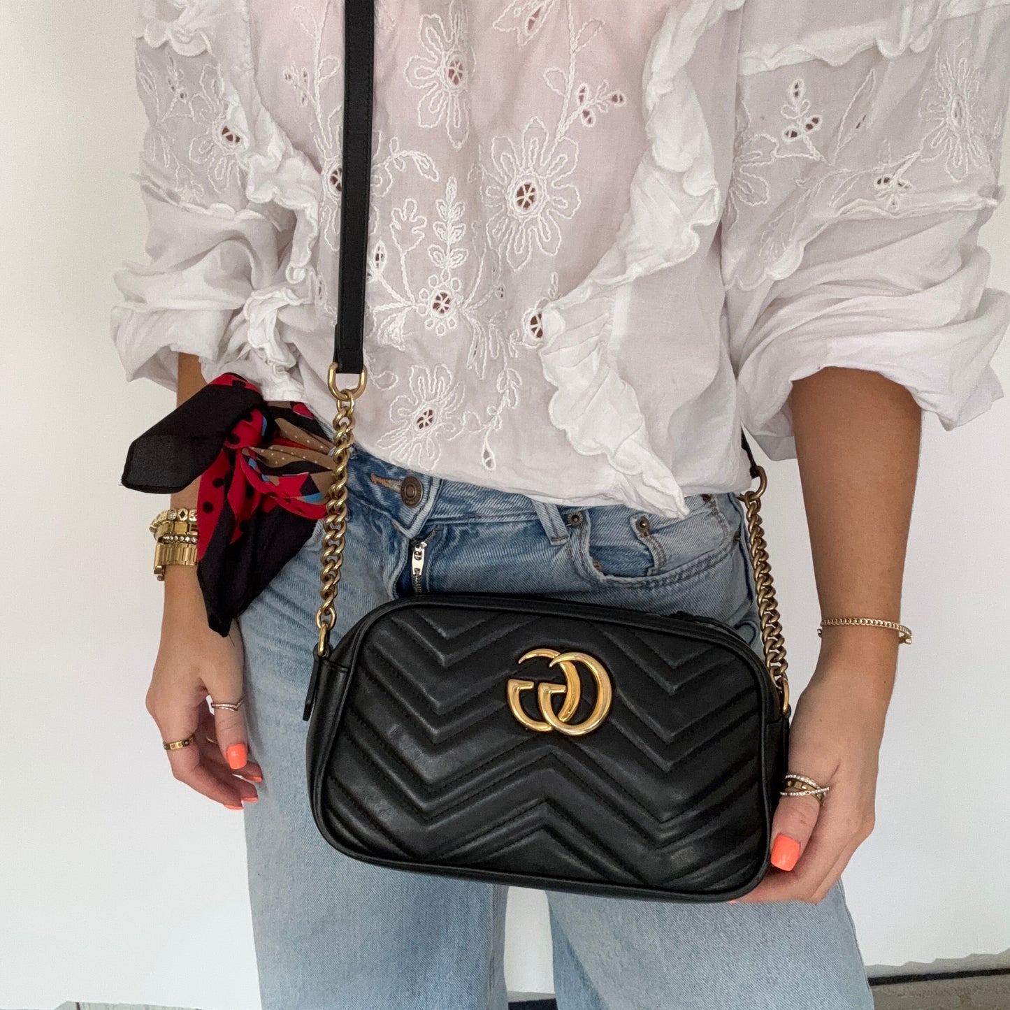 Gucci Marmont Camera Bag Small Black GHW 3