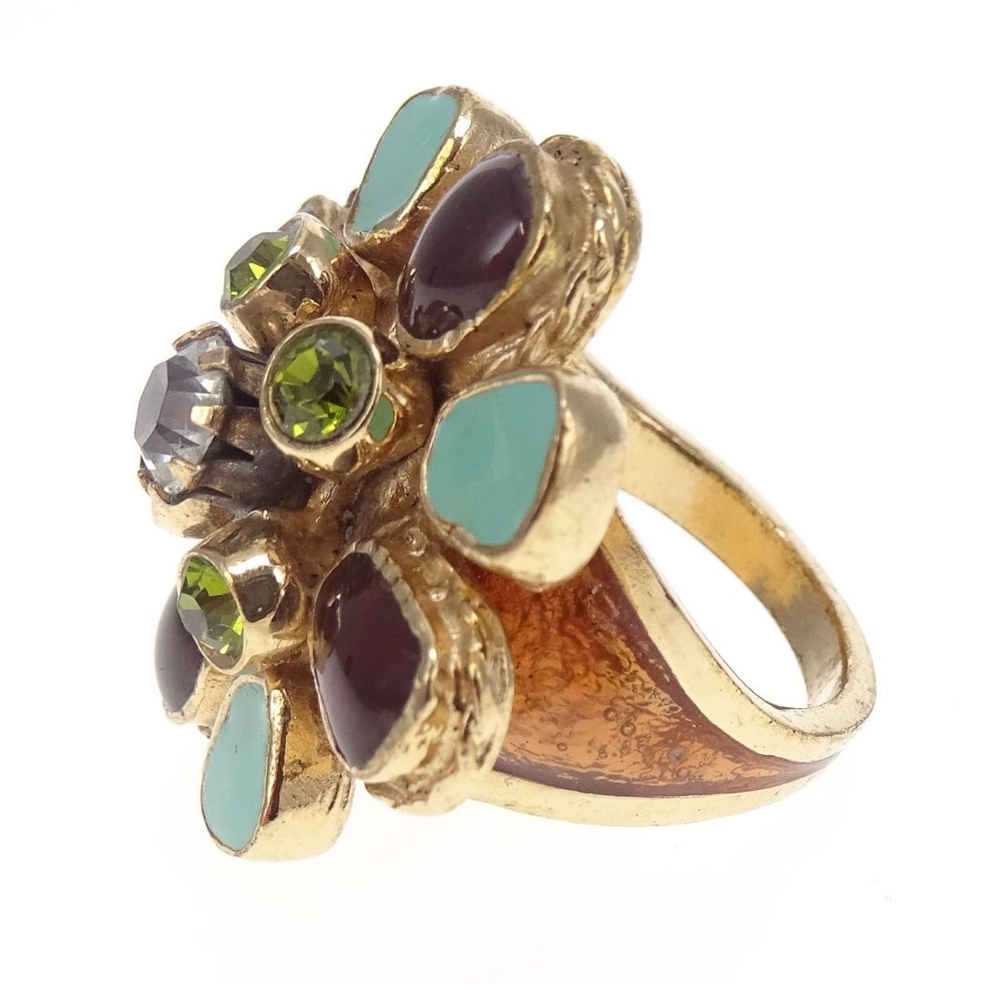 Chanel Rhinestone & Strass Ring 2005 Size 53