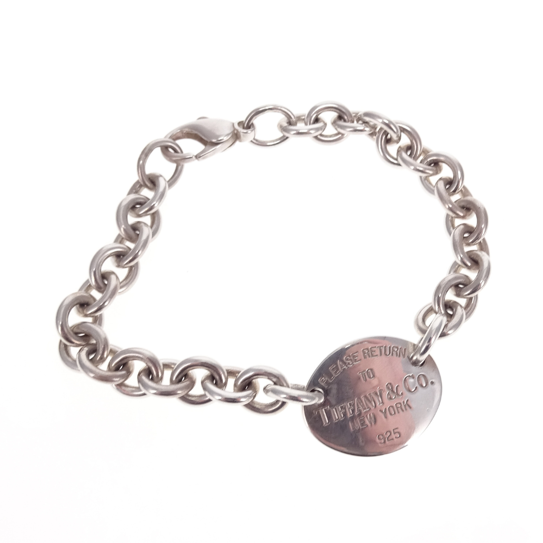 Tiffany & Co Oval RTT Tag Bracelet Sterling Silver