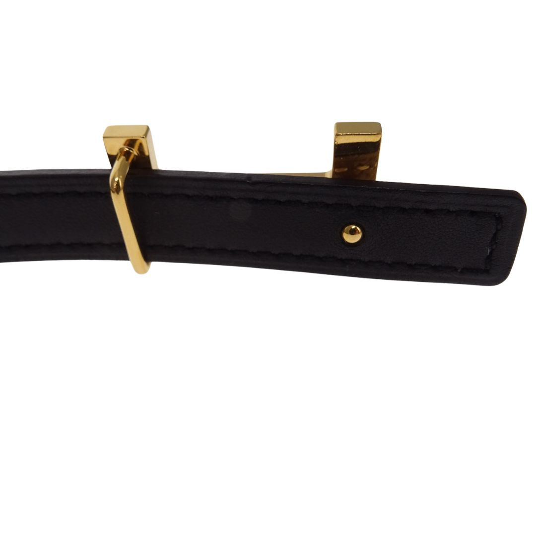 Hermes 13mm Belt with Focus Buckle Noir/Etoupe 75mm